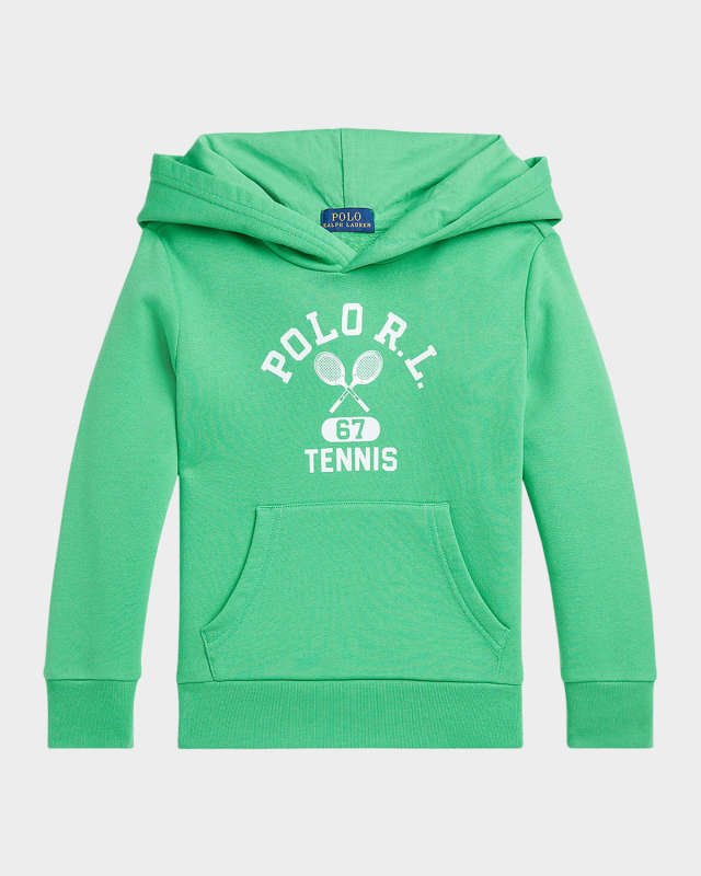 Boy's Tennis-Inspired Graphic Hoodie, Size 2-